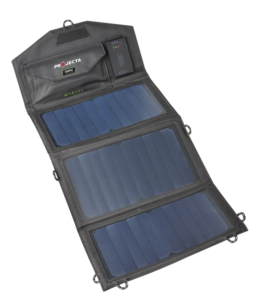 Solar power bank for hiking